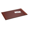 Rustic Brown Leather 34 x 20 Side-Rail Desk Pad