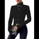 thumbnail image 2 of Camisetas de Larga con Cuello Alto para Mujer, de Otoño, con Forro Acanalado, Suaves y Térmicas. Negro XXXL, 2 of 8