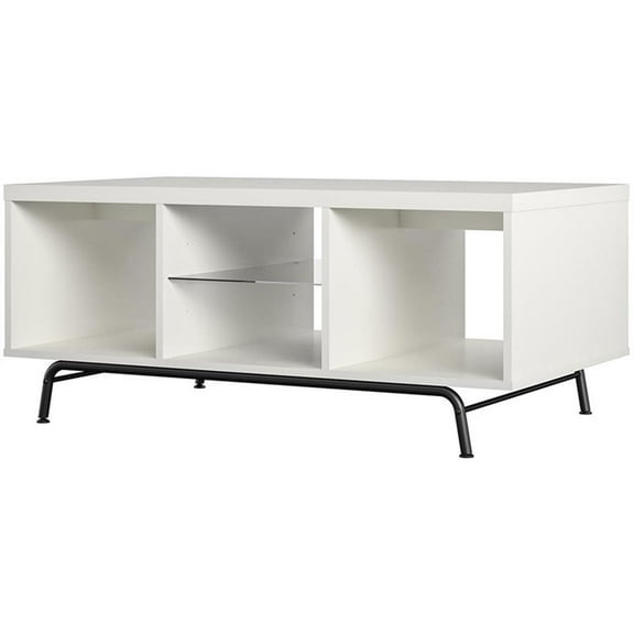 Pemberly Row Modern / Contemporary Engineered Wood Coffee Table in White