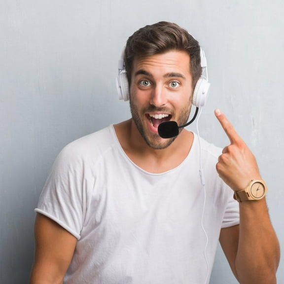 NICEXMAS Gaming Mic Headphones Microphone Live Streaming Microphone 0.4X15.5CM Black