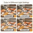 thumbnail image 7 of ODIKA 6'x9' Brown Orange Mid Century Modern Abstract Washable Area Rug Retro Geometric Pattern with 70s Flair for Dining Room, Under Table, Office Décor, Non-Slip Chair-Friendly, 7 of 7