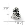 thumbnail image 5 of Awareness Ribbon Charm .925 Sterling Silver Antique Finish Reflection Beads, 5 of 6