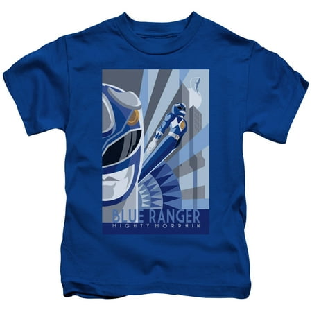Power Rangers/Blue Ranger Deco S/S Juvenile 18/1 Royal Blue Pwr128