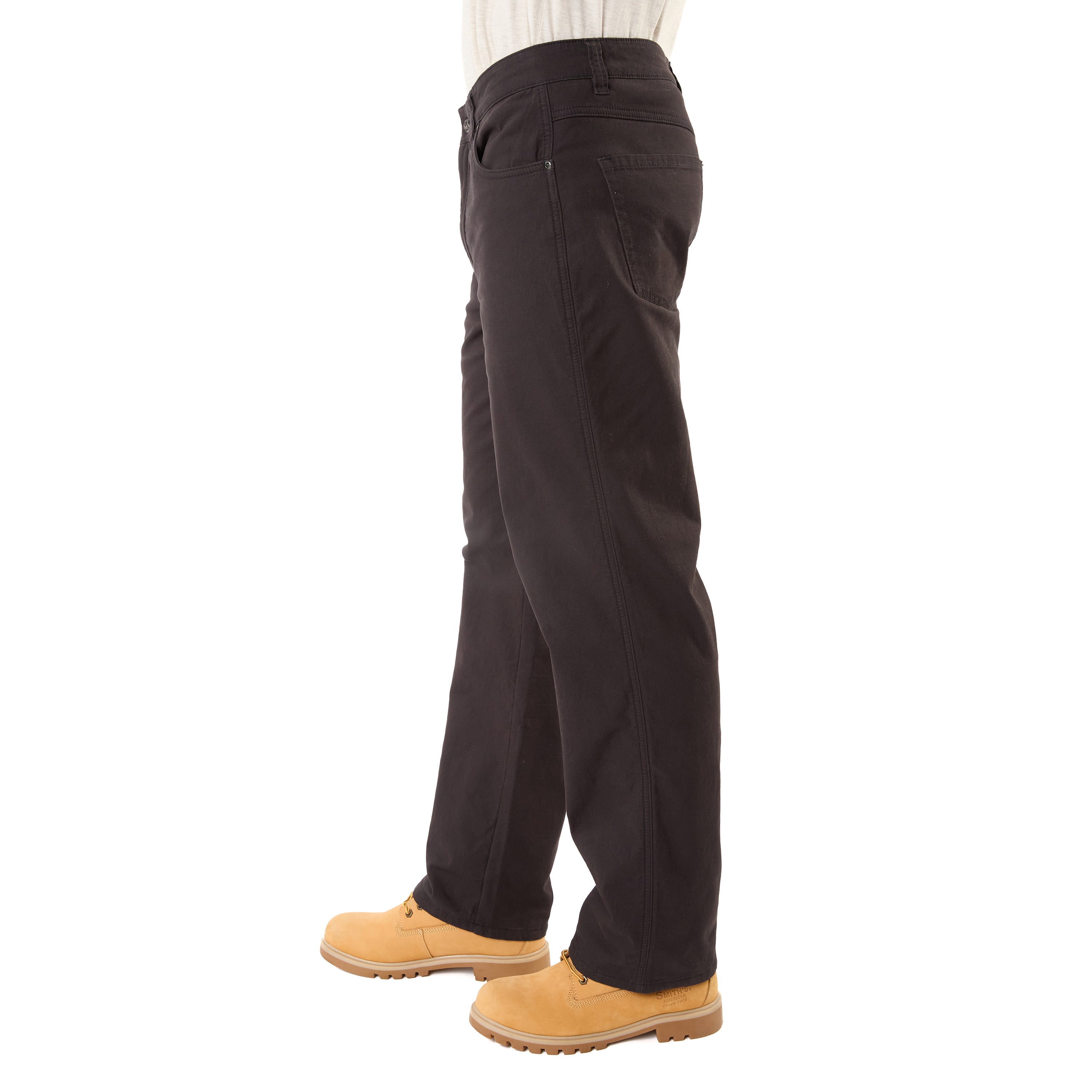 Stretch Fleece-Lined Canvas 5-Pocket Pant - Walmart.com