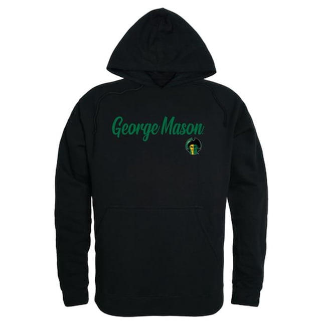 W Republic 558-221-BLK-01 George Mason University Mens Script Hoodie, Black - Small