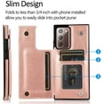thumbnail image 2 of Case for Samsung Galaxy S21 5G, Luxury PU Leather Case with [Two Magnetic Clasp] [Card Slots] Stand Function Durable Shockproof Soft TPU Case Back Wallet Cover for Galaxy S21 5G - Rose Gold, 2 of 16