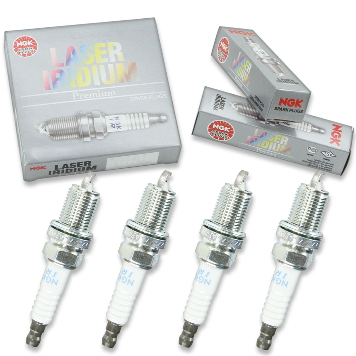 4 pc NGK 5887 Laser Iridium Spark Plugs for 33-889597Q 8M0058933 Ignition Wire Secondary