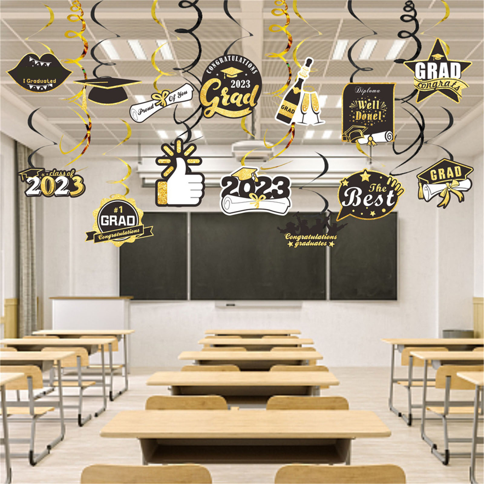 Mrigtriles 2023 Graduation Hanging Swirls Decorations For Graduation
