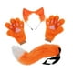thumbnail image 5 of Conjunto de diadema con orejas de animal y guantes de cola para disfrazarse de una hermosa cola larga para fiestas temáticas. Naranja, 5 of 8