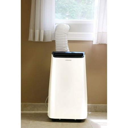 Amana - 450 Sq. Ft. Portable Air Conditioner - White/Black