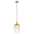 thumbnail image 3 of 716-1S-BB-G484-7AM Innovations Lighting Brookhaven Flute - 1 Light Stem Hung Mini-Pendant-7 Inch Wide and 15.63 Inch Tall-Brushed Brass Finish-Amber, 3 of 6