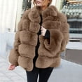 thumbnail image 2 of LYXSSBYX Women Long Sleeve Shacket Jacket Hot Sale Clearance Women Plus Size Short Faux Coat Warm Furry FauxLong Jacket Sleeve Outerwear, 2 of 7