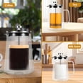 thumbnail image 2 of Wekvgz 350/650/1000ml French Press Coffee Maker Double Wall Glass French Press Clear French Press Tea Maker Multifunctional Coffee Press Coffee Maker for Home Office, 2 of 10