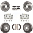 thumbnail image 1 of Transit Auto Front Rear Disc Brake Caliper Rotors Drums Semi-Metallic Pads Kit (8Pc) for Car GMC Sierra 1500 Chevrolet Silverado KC8-100781P, 1 of 11