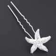 thumbnail image 2 of 20Pcs Étoile de Mer Forme Cheveux Strass Délicate U Forme Épingles à Cheveux Bijoux Décoration pour Mariage de Mariée, 2 of 5
