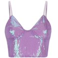 thumbnail image 3 of Womens Sequin Crop Top Sleeveless V Neck Tank Top Sparkly Camisole Blouse Party Club Tops Exercise Top Women Dress Top Women Wardrobe Top Dress Shirt Crop Top Leotard Women Top Top Women Layering, 3 of 4
