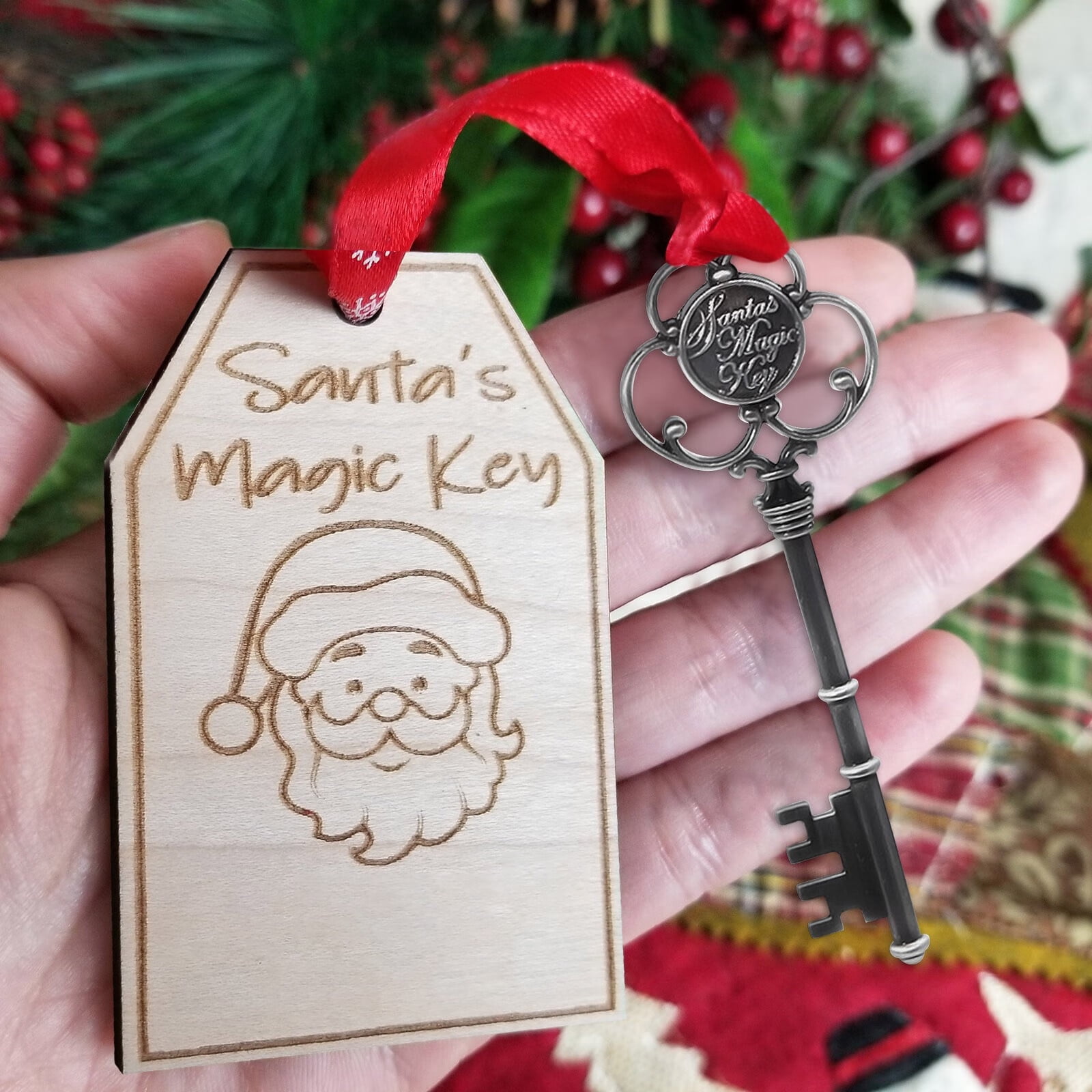 Santa's Magic Key for No Chimney House Metal with Santa Claus Note