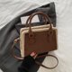 thumbnail image 5 of Bolso bandolera de piel sintética para mujer, con correa ajustable, estilo cartera, color café, marrón, rojo y negro | Uso diario, informal, para trabajo, viajes, compras, 5 of 5