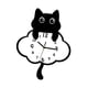 thumbnail image 4 of Reloj de pared con diseño de gato, números arábigos negros, analógico, decorativo, movimiento silencioso. Estilo B, 4 of 9