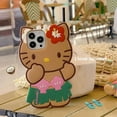 thumbnail image 5 of Cute 3D Cartoon Grass Skirts Sanrios Hello Kitty Phone Case for IPhone 16 15 14 13 12 11 Pro Max Silicone Soft Back Y2k Girl J5292401g2 For iphone 15, 5 of 7