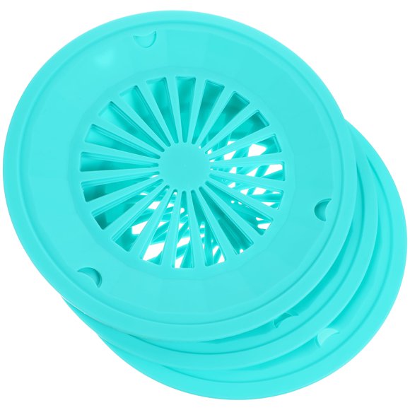 10Pcs BBQ Paper Plate Holder Plastic Dinner Plates Reusable Barbecue Trays (Random Color)