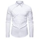thumbnail image 2 of pstuiky camisa de manga larga para hombre, Camisa blusa informal de manga larga con cuello vuelto y botones lisos a la moda para hombre salir tops xxl, 2 of 8