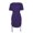1_Purple, variant on Asxite Summer Dresses for Women Casual Solid Round Neck Adjustable Drawstring Short Sleeve Slim Sundress