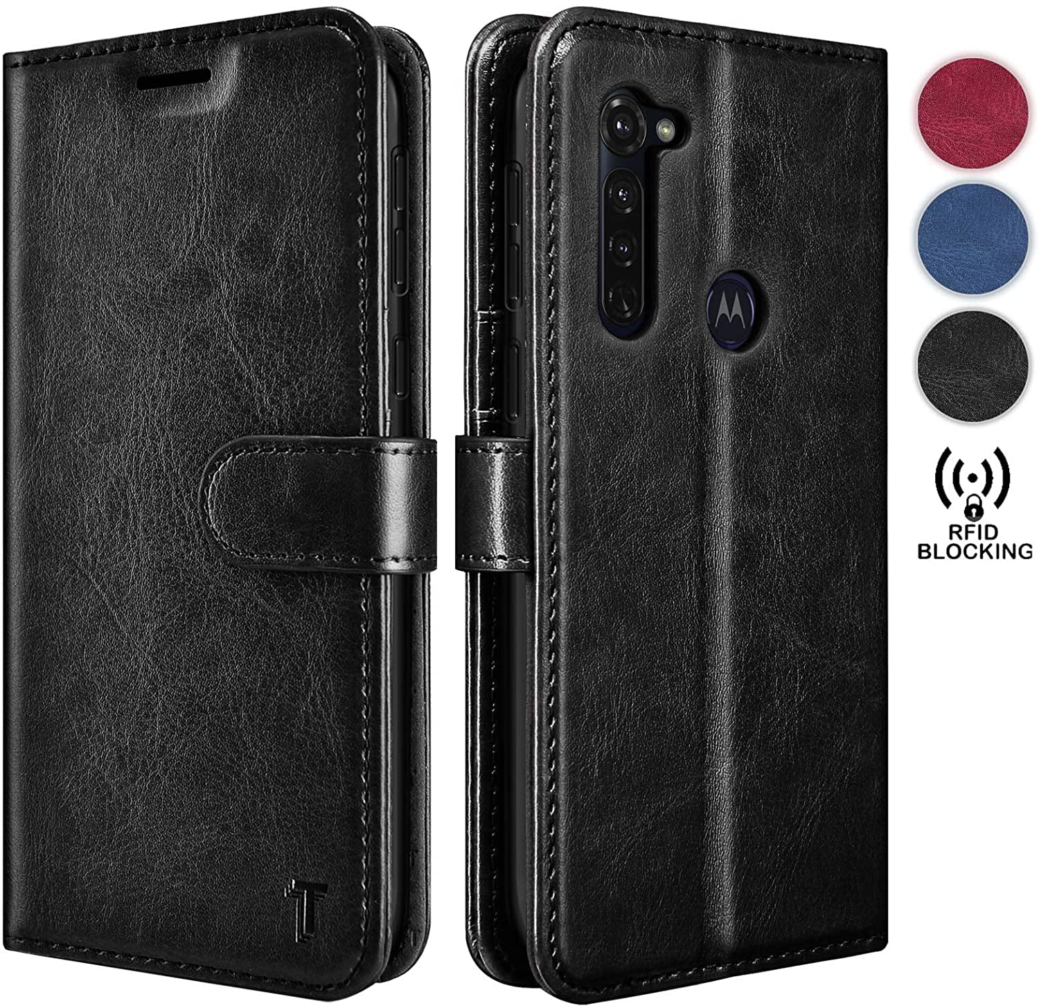 Motorola Moto E (2020) Wallet Case - RFID Blocking Leather Folio