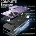 thumbnail image 3 of FITO For Samsung Galaxy A15 Case, Phone Case with Screen Protector and Kickstand (Purple), 3 of 7