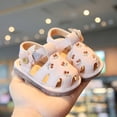 thumbnail image 5 of LIIPEE Baby Girls Sandals Kids Casual Summer Flower Embroidered Crib Shoes Fashion Hollow Out Hook And Loop First Walkers Prewalkers Footwear,3-6 Months, 5 of 9