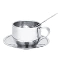 thumbnail image 2 of Double Wall Coffee Cup, Stainless Steel Double Wall Insulated Design Steel Coffee Cup, For Coffee, Latte, Espresso Cappuccino, Hot Cocoa, Milk, 2 of 8