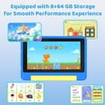 thumbnail image 6 of AEEZO 7 Inch Kids Learning Tablet, 8GB RAM 64GB, Educational Tablet for Kids Ages 3-10, Blue, 6 of 7