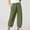 Army Green, variant on Babysbule Pants for Women Womens Elastic Waist Buttons Color Thin Stretch Skinny Pants Trousers
