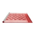 thumbnail image 2 of Ahgly Company Machine Washable Indoor Round Checkered Red Modern Area Rugs, 5' Round, 2 of 4