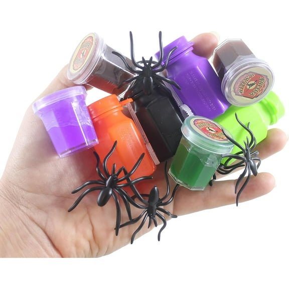 Halloween 240 Piece Small Toy Set - Mini Bubbles, Witches Potion Putty, and Spider Rings - Trick or Treat (20 Dozen)