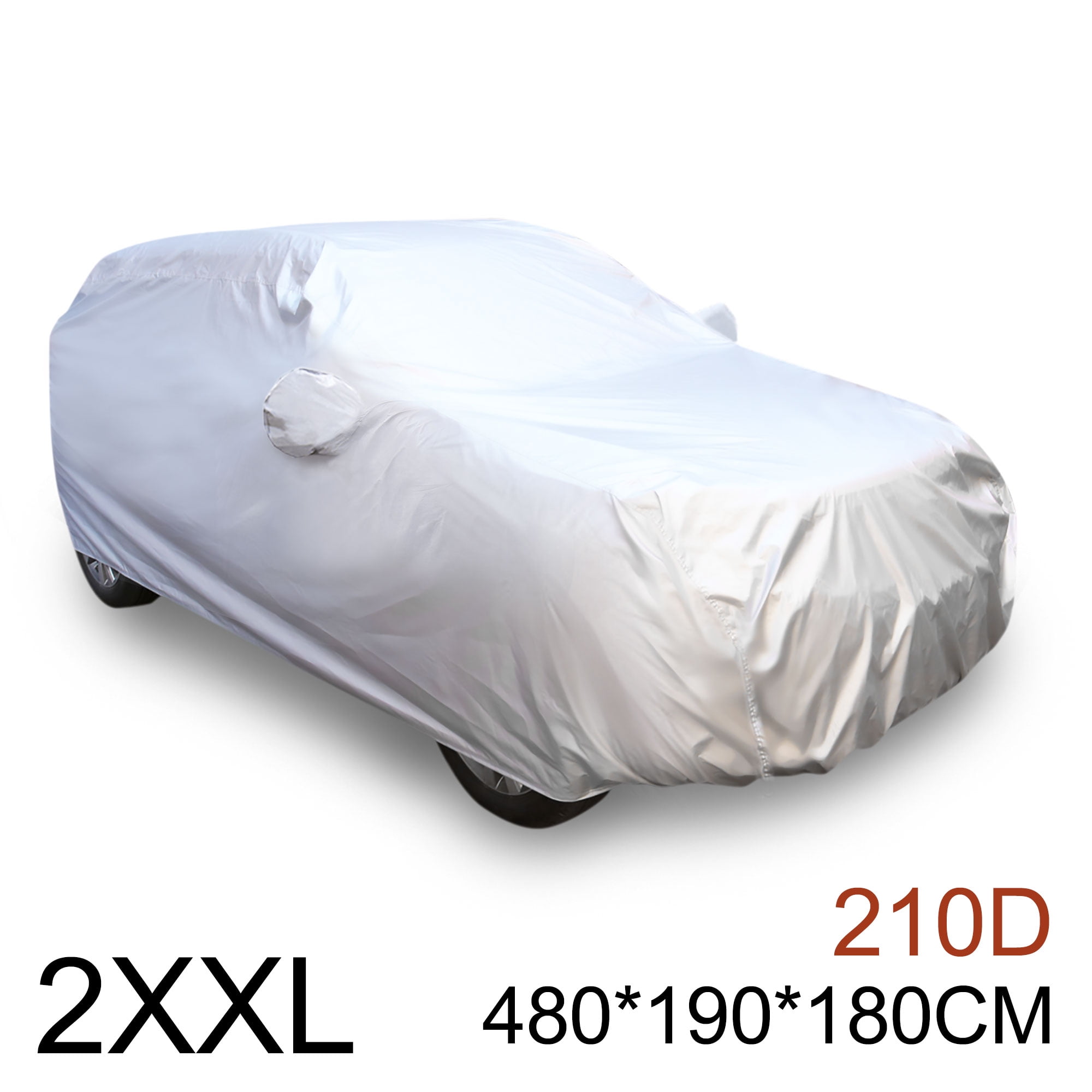 2XXL 210D Car Cover Weather Waterproof Scratch Rain Snow Heat Resistant