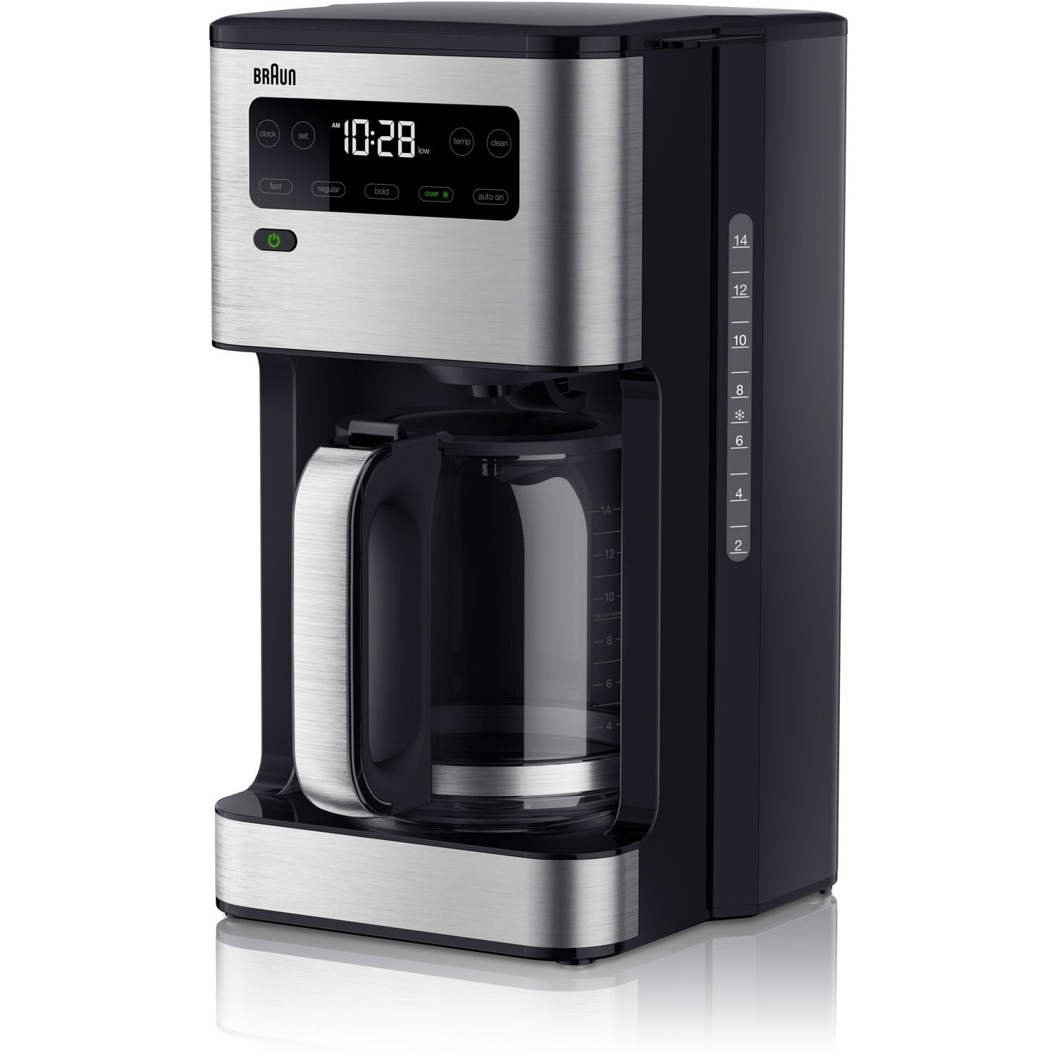 PureFlavor 14-Cup Drip Coffee Maker (White), Braun