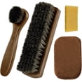 thumbnail image 2 of Cepillo de pelo de caballo Cepillo para zapatos Un pequeño cepillo para zapatos y un pequeño cepillo para pulir zapatos de cerdas naturales 4 piezas Cepillo de pulido de crin para pulir sus zapatos-1-, 2 of 8