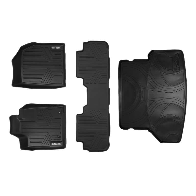 Maxliner 20082013 Toyota Highlander Hybrid Floor Mats 2 Row Set Maxtray Cargo Liner Black A0037