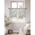 thumbnail image 4 of Blue Spring Floral Sheer Curtains 54 Inches Length 2 Panels Set, Window Sheer Curtains for Living Room/Bedroom, Elegant Farmhouse Flowers Birds Watercolor Light Filter Rod Pocket Curtain 52''x54''x2, 4 of 8
