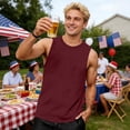 thumbnail image 3 of Mens Workout Tank Tops Sleeveless Muscle Cut Off Shirt Athletic Gym T Shirts, S, 3 of 8