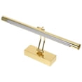 thumbnail image 1 of Lámpara de pared LED con espejo y luz frontal para maquillaje, ideal para sala de estar, dormitorio o baño (9 W, dorada, 40 cm de longitud, luz blanca)., 1 of 7