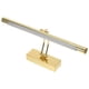 thumbnail image 1 of Lámpara de pared LED con espejo y luz frontal para maquillaje, ideal para sala de estar, dormitorio o baño (9 W, dorada, 40 cm de longitud, luz blanca)., 1 of 7
