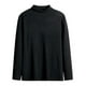 thumbnail image 1 of pstuiky Camisas suaves de manga larga para hombre, Blusas de cuello redondo, sueltas, informales, cómodas, lisas, de manga larga, para hombre top de hombre l, 1 of 2