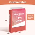 thumbnail image 2 of Binder SUNEE de 3 anillos de 1 pulgada, 6 unidades, sin PVC, para 8.5 x 11, 2 of 6
