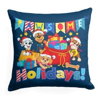 Nickelodeon Paw Patrol Pawsome Holidays Kids Printed Throw Pillow