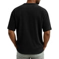 thumbnail image 4 of Men's Casual Round Neck Short Sleeve Button Up Shirt, Soft Cotton Top for Everyday Wear, 4 of 8