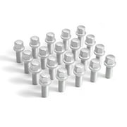 BINB ROAD 20Pcs M14 x 1.5 Wheel Lug Bolts Nuts 0009904907 9904907 Compatible with Mercedes Benz C300 E350 CLA250 GL350 ML350 SLK350 W204 W211 C209 W164 W251,Silver