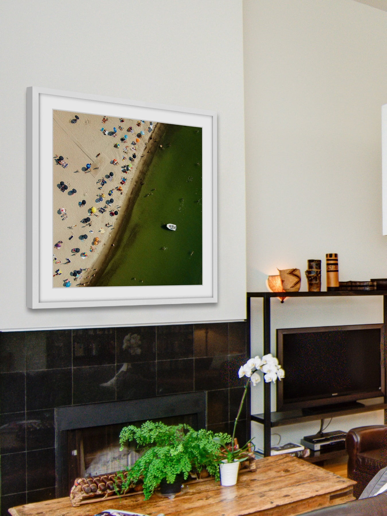 "Beach Day" Framed Painting Print
