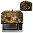 thumbnail image 2 of Renewold Toaster Oven Dust Cover with Storage Pockets Stain-Resistant Dust Protection Rectangular Microwave Oven Small Appliance Cover Case, 20.5 x 16.5 x 10 Inches, Rooster Chicken Daisy, 2 of 7